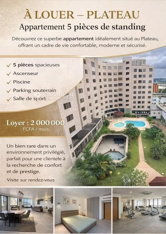 Appartement 5 pièces de standing — Plateau