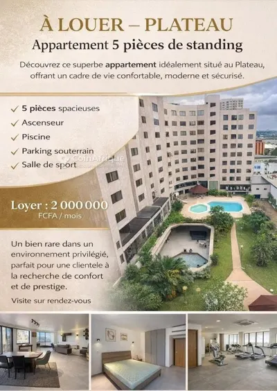 Appartement 5 pièces de standing — Plateau
