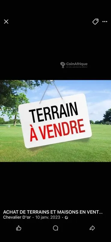 Terrain 1200 m² — Cocody Djorogobité