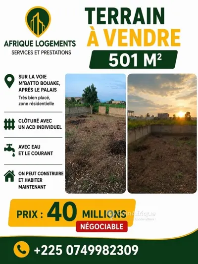 Terrain 501 m² — Bingerville