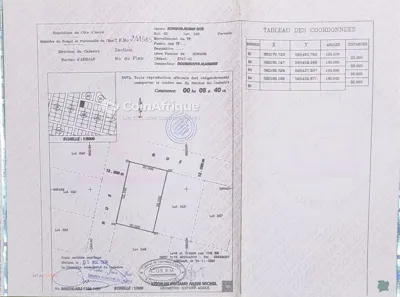 Terrain 640 m² avec ACD — Songon Agban Bité