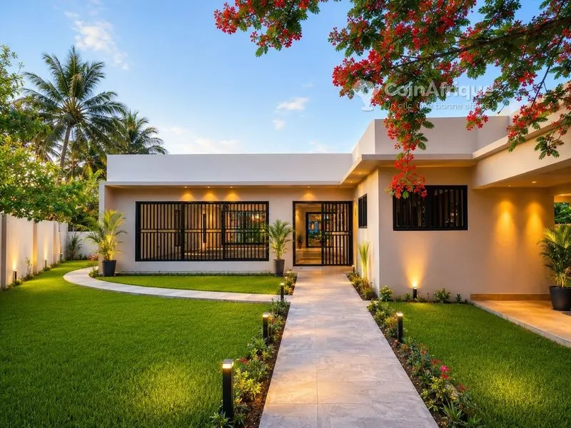 Villa basse 6 pièces avec piscine et accès mer — Vridi